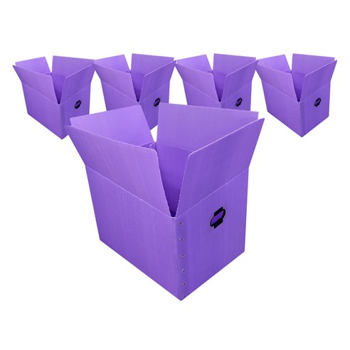 광동 손베임방지 이사박스, 보라색, 5개