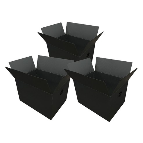 광동 손베임 방지 이사박스, 검정, 3개