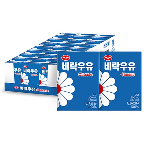 비락 우유 클래식, 24개, 200ml