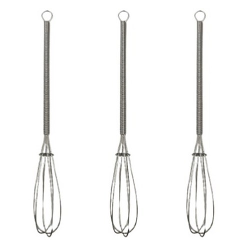 키친하우스 올스텐 미니 거품기, 실버, 3개