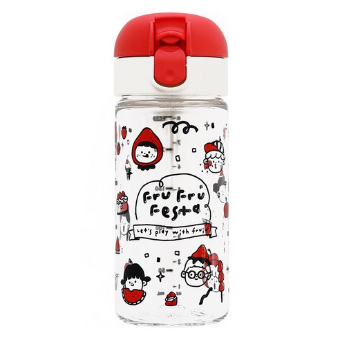 릿첼 AQ 슬림 드링킹컵 240ml, 레드, 1개