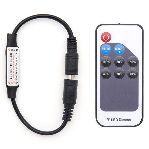 컴스마트 LED 컨트롤러 DC 전원 리모콘 Dimmer, 1개