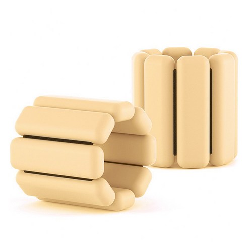 루아즈 손목 발목 실리콘 모래주머니 중량밴드 2p, 베이지, 500g