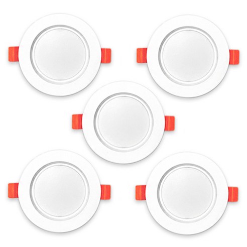 LED 90mm 다운라이트 S 8W 주광색, 화이트, 5개