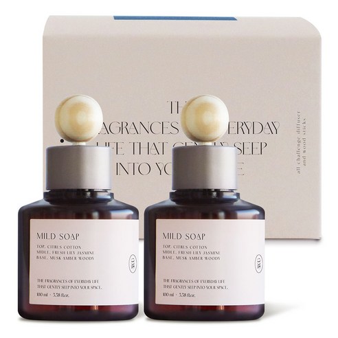 올챌린지 디퓨저, 마일드솝, 100ml, 2개