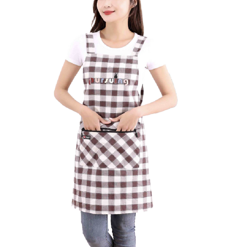 레오빈스 프리미엄 앞치마, 브라운 홀터넥