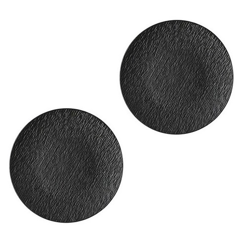 모던지 스톤 패턴 플랫접시 중 20.2 x 2.5 cm YJ650, 블랙, 2개, 단품