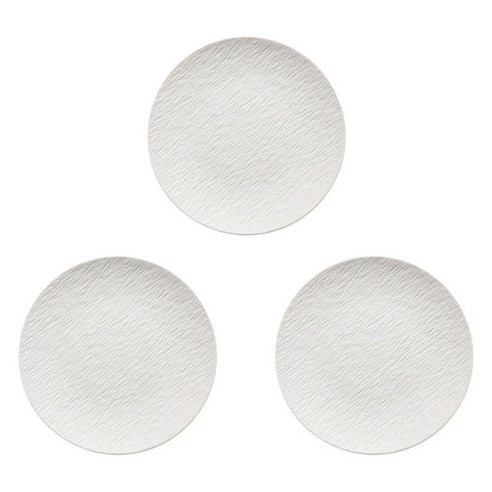 모던지 스톤 패턴 플랫접시 소 15 x 2 cm YJ650, 화이트, 3개, 단품