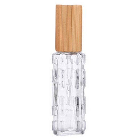 엘라라 예쁜 투명한 향수 공병 15ml, 1개, 입체대나무 뚜껑