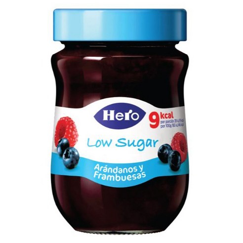 헤로 저당 블루베리&라즈베리잼, 1개, 280g