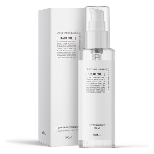 살림백서 오브제 제로 헤어오일, 100ml, 1개