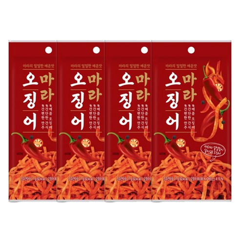 썬푸드 마라 오징어, 4개, 17g