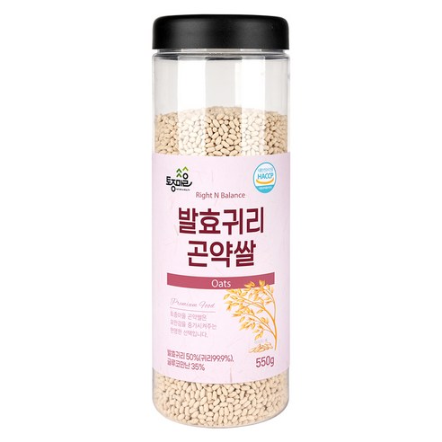 토종마을 라이트 앤 밸런스 발효 귀리 곤약쌀, 550g, 1개