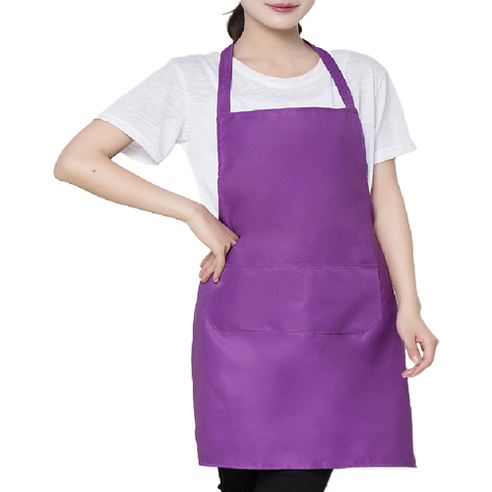 케리코 모던 앞포켓 앞치마, 자주색