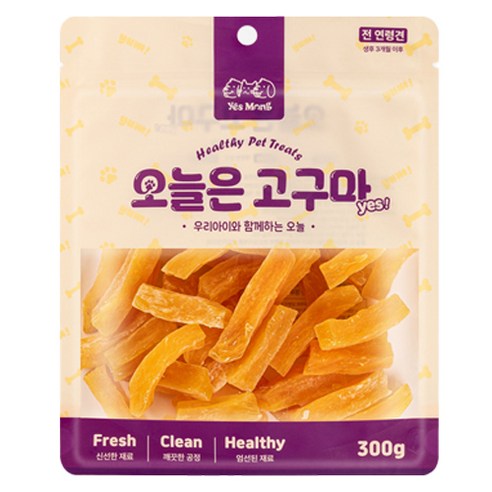 예스몽 오늘은 고구마 강아지 간식, 건조고구마, 300g, 1개