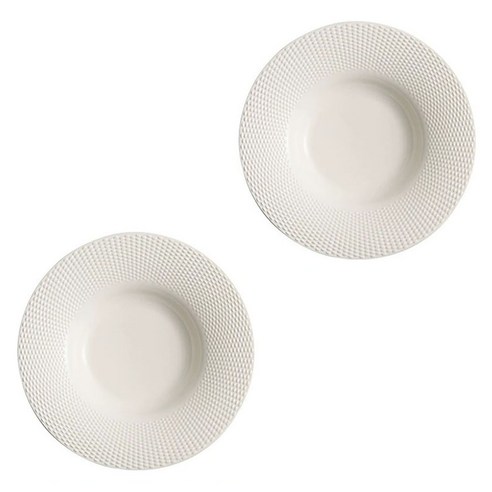 모던지 구슬 도트 접시 B 소 25 x 4.5 cm YJ649, 화이트, 2개, 접시 2p