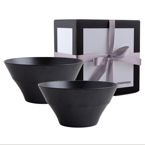 소소모소 단 면기 2p 선물 세트, 블랙, 1세트