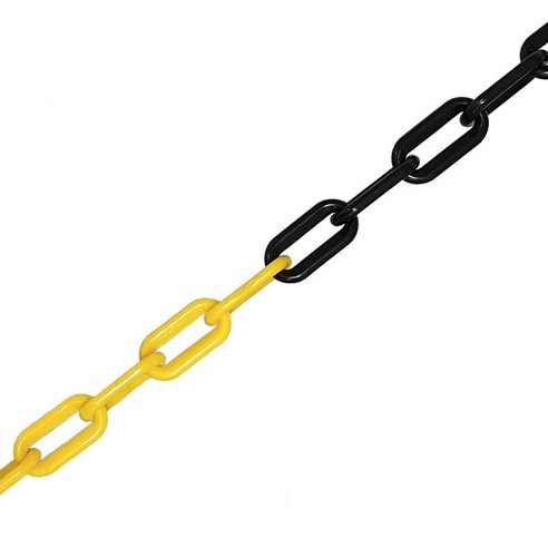 TIS 플라스틱 안전 롤 체인 검정 + 노랑, 1개