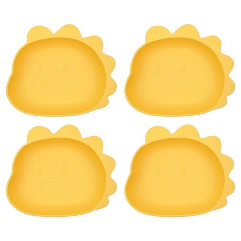 키친유 쿨디노 공룡 간식 트레이 17.3cm, 노랑, 4개