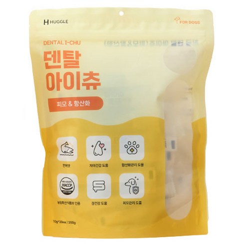 허글 강아지 가수분해 저칼로리 대용량 덴탈껌 30p, 1개, 300g, 연어