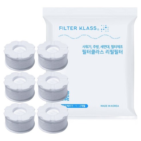 필터클래스 바디럽 퓨어썸 호환 베이직 세면대 필터 6p, 1개, 무향
