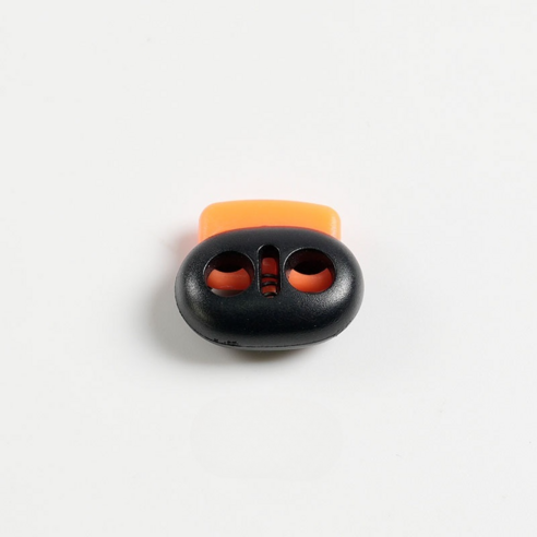미소로운 다용도 끈길이 조절 버클 18 x 16 x 5 mm, 블랙형광오렌지, 10개