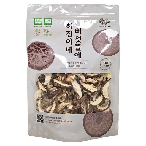하진이네 버섯뜰에 무농약 건조 표고버섯 슬라이스, 1개, 100g