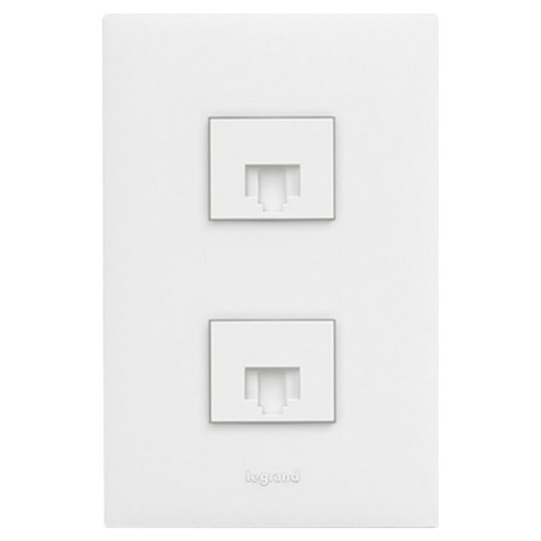 르그랑 아펠라 Simple 8P+8P 2구조립 모듈러 화이트, 1개