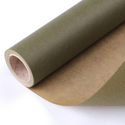 칼라 크라프트 종이롤 포장지 53cm x 15yd, 카키색, 1개