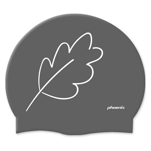 피닉스 디자인 실리콘 수영모 PCS-03, 그린리프 그레이, 1개