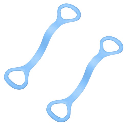 원티크 8자형 요가밴드, 블루, 2개