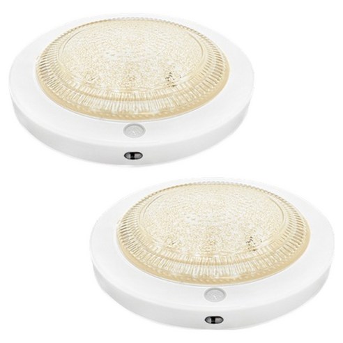 LED 원형 센서등 15W, 화이트 + 주백색, 2개