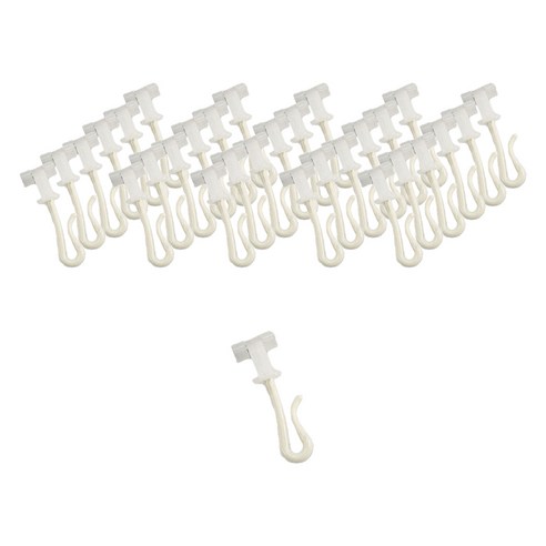 더원홈데코 병원 커튼 레일 롤러 20p 세트 2.4 x 4.1 cm, 화이트, 3세트