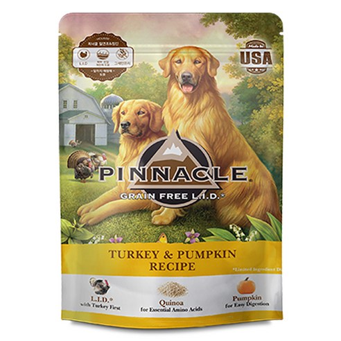 피너클 강아지 칠면조 & 펌킨 건식사료, 900g, 1개