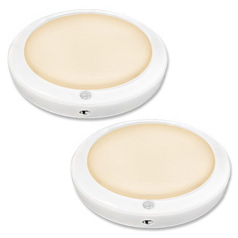 LED 스마트 원형 센서등 15W, 화이트 + 전구색, 2개