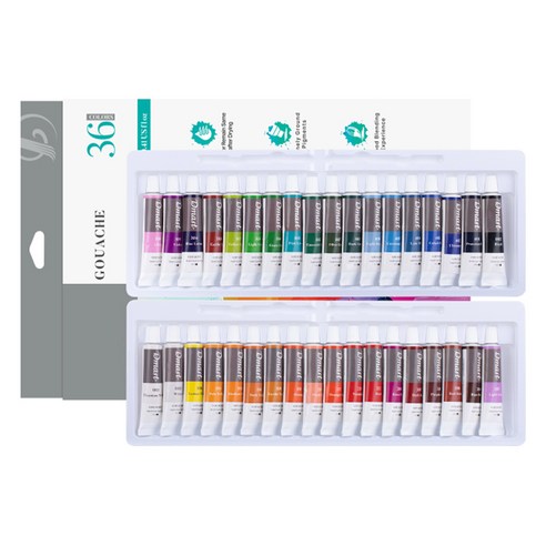 디마스트 전문가용 과슈 물감, 12ml, 36색