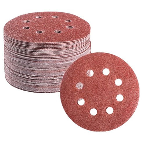 OON 원형 사포 샌딩 페이퍼 8홀 400방 125mm, 50개