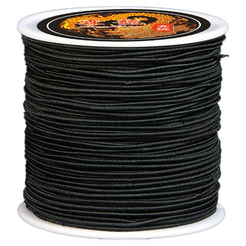 홀리픽 염주줄 팔찌 DIY 만들기 1.5MM x 40M, 블랙, 1개