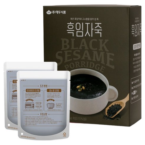 대두식품 흑임자죽 2p, 400g, 1개