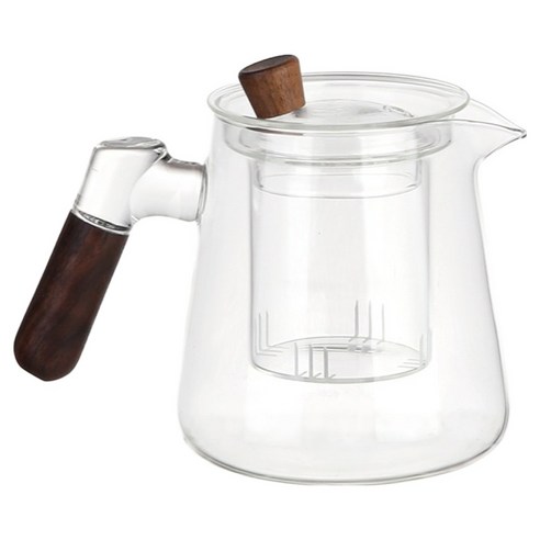 플라라 우드노브 티팟, 1개, 550ml, 투명