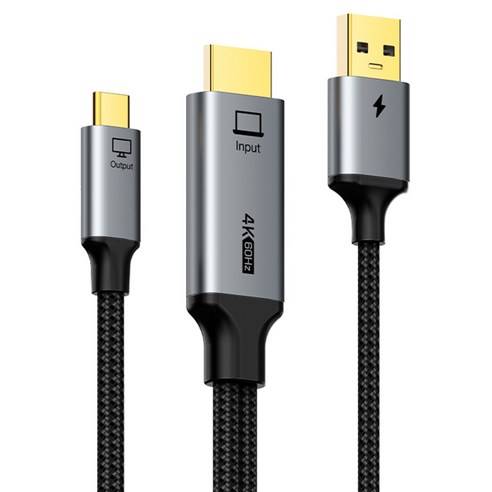 케이블타임 4K 60Hz HDMI to C타입 미러링 케이블, 1개, 2m