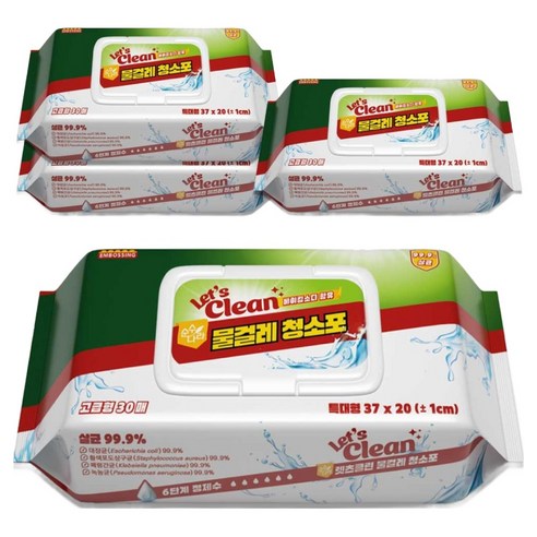 렛츠클린 물걸레 청소포, 4개