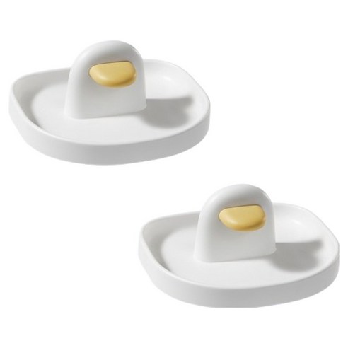 블럭마트 파스텔 냄비뚜껑 거치대, 2개, 화이트