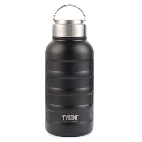 타이소 캠핑 스텐 진공 터비 스포츠 보틀, 블랙, 750ml, 1개