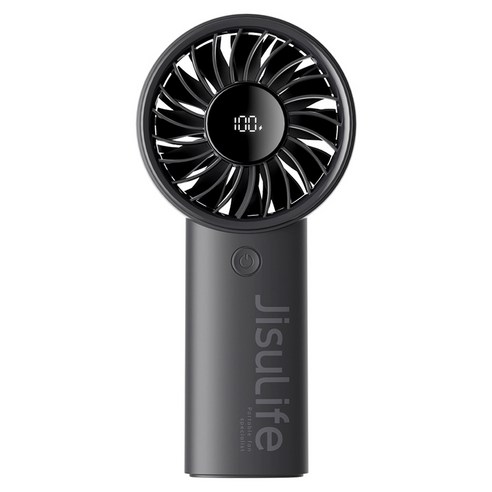 지수라이프 LED 미니 휴대용 무선 선풍기, Handheld Fan Life4, Carbon Black
