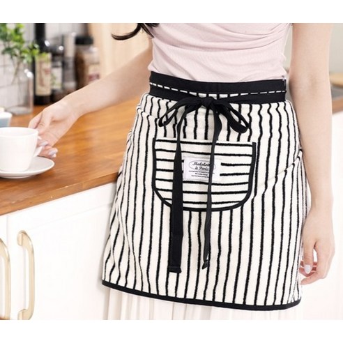 주방을 스타일로 물들이다, 마롤로뜨 테리 스트라이프 허리 앞치마
