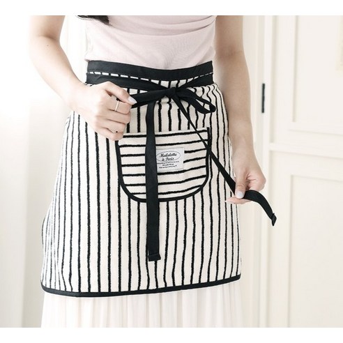 주방을 스타일로 물들이다, 마롤로뜨 테리 스트라이프 허리 앞치마