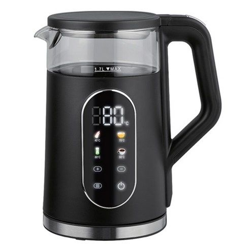 매직쉐프 디스플레이 보온 전기주전자 블랙 1.7L, LMEK-KP1700BK