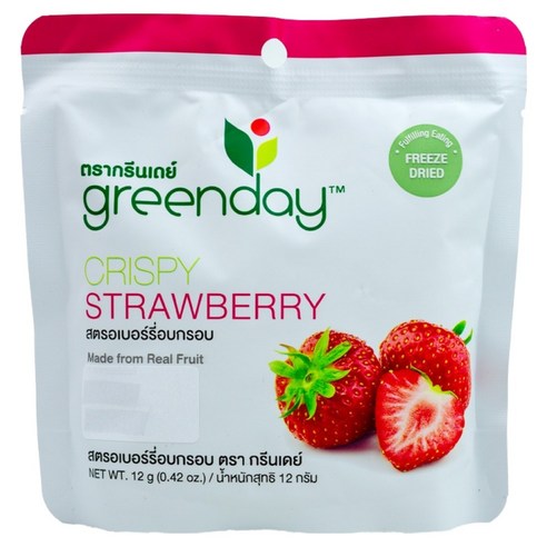 greenday 크리스피 딸기 과일칩, 12g, 1개