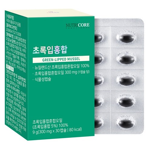 뉴트리코어 초록입 홍합 9g, 1개, 30정